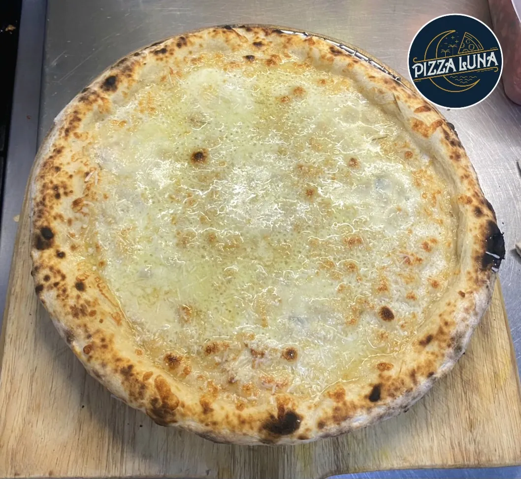Pizza Luna four-cheese pizza