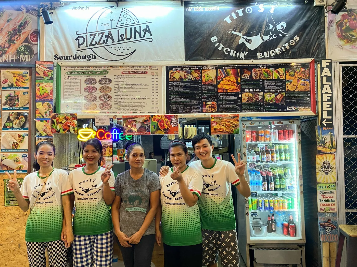 Pizza Luna storefront and team